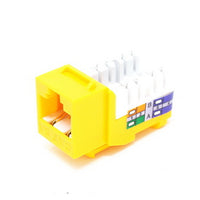 Dynacom 10606AK-YL CAT6A Data Jack Module, 10G, Yellow