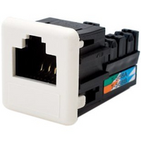 OCC UMJA601 UMJ CAT6 Jack, Universal 568A/B Wiring, Office White