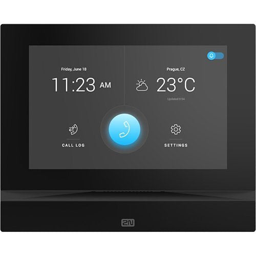 2N 02087-001 Indoor View Answering Unit, 7" Touchscreen with Wide View Angle, Black