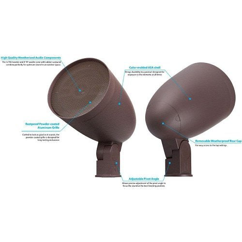 Russound AW4-LS-BR 4" Landscape Satellite Speaker