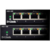 D-Link DGS-105GL 5-Port Gigabit Desktop Switch, Metal