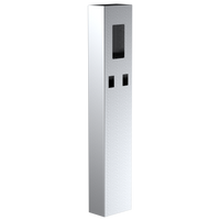 Pedestal Pro 106CAB-SEAT-02-304 54" Stainless Combo Pedestal - Aiphone IX-DVF and 2 single gangs