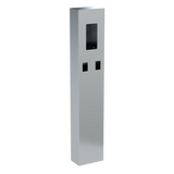 Pedestal Pro 106CAB-SEAT-02-304 54" Stainless Combo Pedestal - Aiphone IX-DVF and 2 single gangs