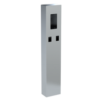 PEDESTAL 106CAB-SEAT-02-304 54" Stainless Combo Pedestal - Aiphone IX-DVF and 2 single gangs