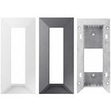 Hanwha SHS-165F Flush Mount for TID-600R Video Intercom, Includes White and Gray Covers