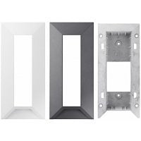 Hanwha SHS-165F Flush Mount for TID-600R Video Intercom, Includes White and Gray Covers