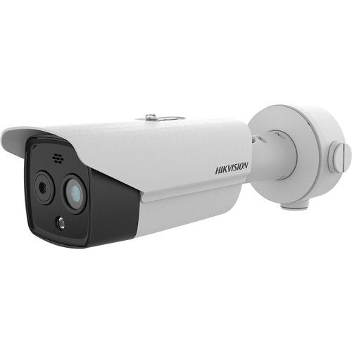 Hikvision DS-2TD2628-7/QA HeatPro Series Thermal and Optical Bi-Spectrum Bullet IP Camera, 7mm Lens, White