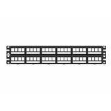 Panduit NKFPL48 NetKey Patch Flat Panel, Front Access, 48-Port and Labels, Black