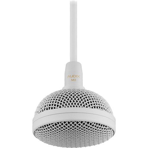 Audix M3WHM Tri-Element Hanging Ceiling Microphone with Hard Mount, White