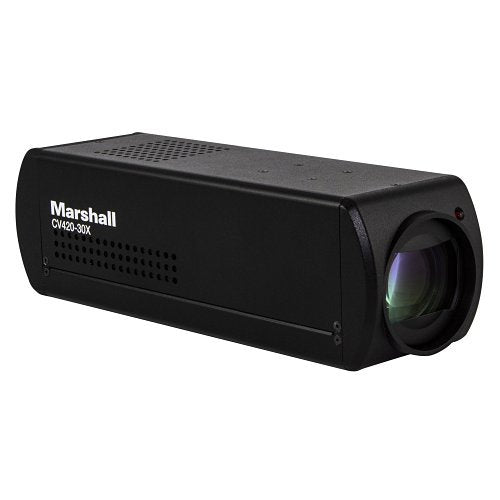 Marshall CV420-30X NDI 4K60 Camera with Multiple Output Interfaces Including 12GSDI, HDMI and IP HEVC/SRT, 30x Optical Zoom, Black