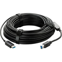 Vaddio 440-1015-030 98' USB 3.2 B to USB A Cable, USB 3.2 Gen 2 to USB A, Active Optical Cable, Plenum Rated, Black