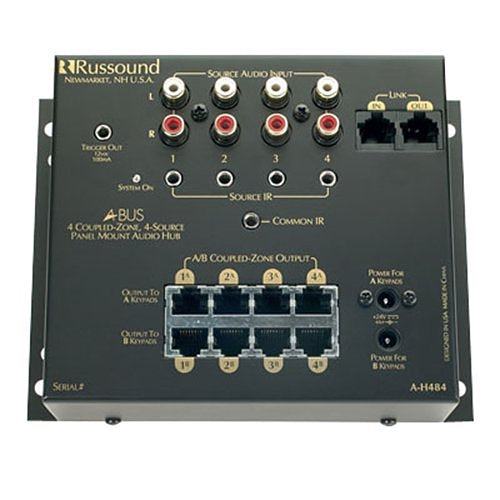 Russound A-H484 4-Source, 4-Zone Surface Mount Hub