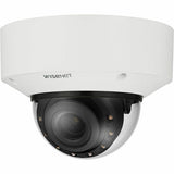 Hanwha XNV-C7083R/KEX Series 4MP Outdoor IR Vandal Dome IP Camera, 2.8-12mm Motorized Varifocal Lens, White, TAA Compliant