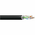 West Penn 254346AFBK1000 CAT6A Plenum Cable, 23/4 Solid BC, Shielded, UTP, CMP, FT6, 1000', Black