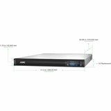 APC SMT750RM1U Smart-UPS Rack-Mountable, 750VA/600W, LCD Display
