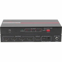 Hall SP-HD-4C 1x4 HDMI Distribution Amplifier, 4K 60Hz 4:4:4, HDCP 2.2, Audio Out, Scaler