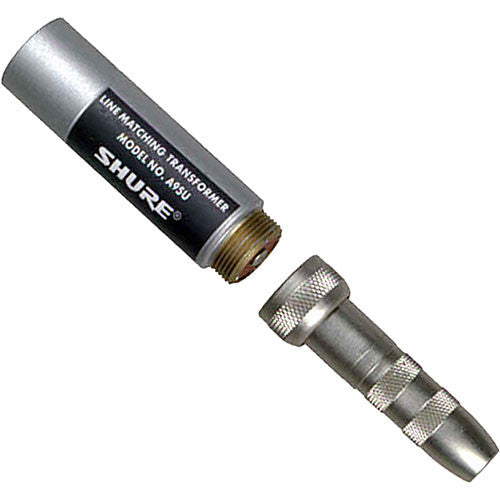 Shure A95U - Reversible Impedance Line Matching Transformer - In-Line XLR Male to 1/4" Phone (Plug and Jack) Barrel