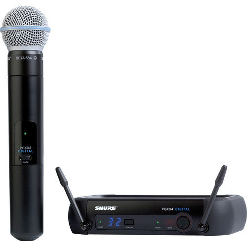 Shure PGXD24/BETA58 Digital Wireless Handheld Microphone System with Beta 58A Capsule (900 MHz)