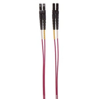 Hubbell DFHPCLCLCF8MVI Fiber Optic Patch Cord, Plenum Rated, MultiMode Duplex, LC-LC, OM4, 8M, Aqua