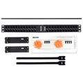 Belden AX105365 10GX Angled Patch Panel, 48-Port, 1U RMS, Preloaded, UTP, Black