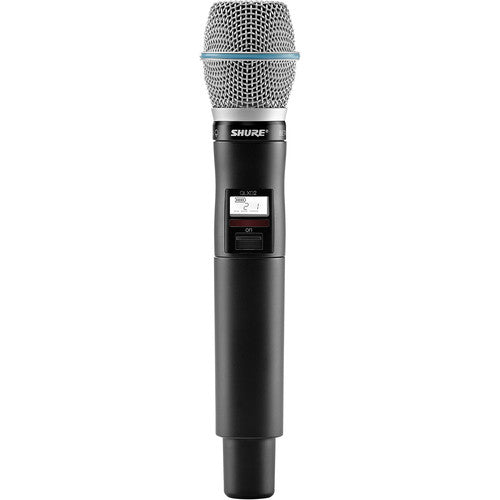 Shure QLXD2/B87A Digital Handheld Wireless Microphone Transmitter with Beta 87A Capsule (G50: 470 to 534 MHz)