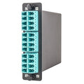 Hubbell OCLCQG3H4 Fiber Cassette, High Density-H4, LC-MT, OM3, 24-Fiber, Aqua