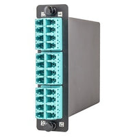 Hubbell OCLCQG3H4 Fiber Cassette, High Density-H4, LC-MT, OM3, 24-Fiber, Aqua