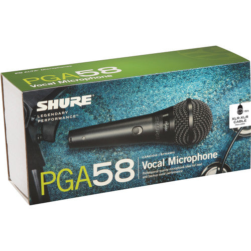 Shure PGA58-XLR Cardioid Dynamic Vocal Microphone with XLR-to-XLR Cable