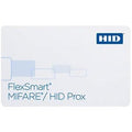 HID 1441LGGMNN FlexSmart 1441 MIFARE and Prox Combo PVC 4K Printable Smart Card, Programmed 125KHz, Glossy Front and Back, Matching Numbers, No Slot, White