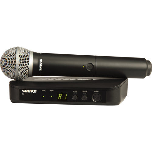 Shure BLX24/PG58 Wireless Handheld Microphone System with PG58 Capsule and Bag Kit (H10: 542 to 572 MHz)