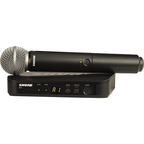 Shure BLX24/SM58 Wireless Handheld Microphone System with SM58 Capsule (H9: 512 to 542 MHz)