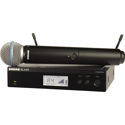 Shure BLX24R/B58 Rackmount Wireless Handheld Microphone System with Beta 58A Capsule (H10: 542 to 572 MHz)