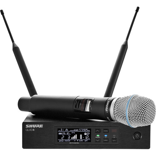 Shure QLXD24/B87A Digital Wireless Handheld Microphone System with Beta 87A Capsule (H50: 534 to 598 MHz)
