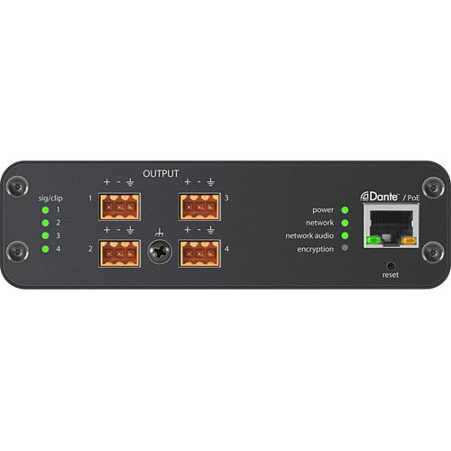 Shure Microflex Advance 4-Channel Dante Mic/Line Audio Network Interface Unit (Block Outputs)