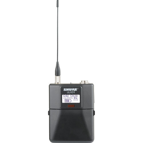 Shure ULXD1 VHF Digital Wireless Bodypack Transmitter with TA4M (V50: 174 to 216 MHz)