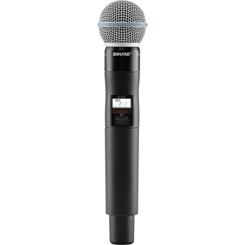 Shure QLXD2/B58A Digital Handheld Wireless Microphone Transmitter with Beta 58A Capsule (V50: 174 to 216 MHz)