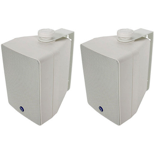 Atlas Sound SM42T-WH 4" 2-Way 16W Weather-Resistant Surface Speaker (Pair, White)