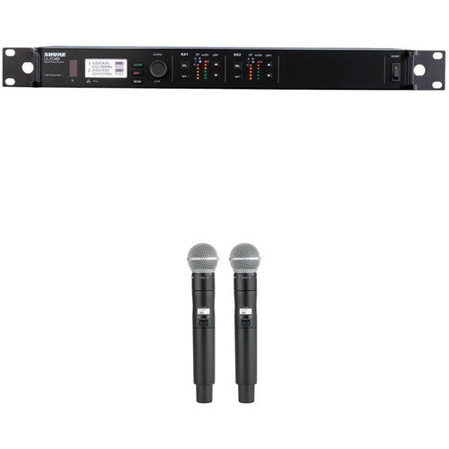 Shure ULX-D 2-Person Digital Wireless Handheld Microphone Kit with SM58 Capsules (H50: 534 to 598 MHz)