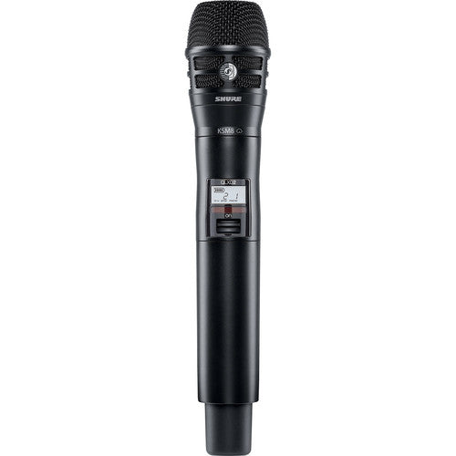 Shure QLXD2/KSM8 Digital Handheld Wireless Microphone Transmitter with KSM8 Capsule (J50A: 572 to 608 + 614 to 616 MHz)