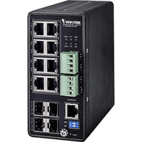 VIVOTEK AW-IHT-1271 Industrial VivoCam L2+ 8xGE PoE + 4xGE SFP Managed PoE Switch
