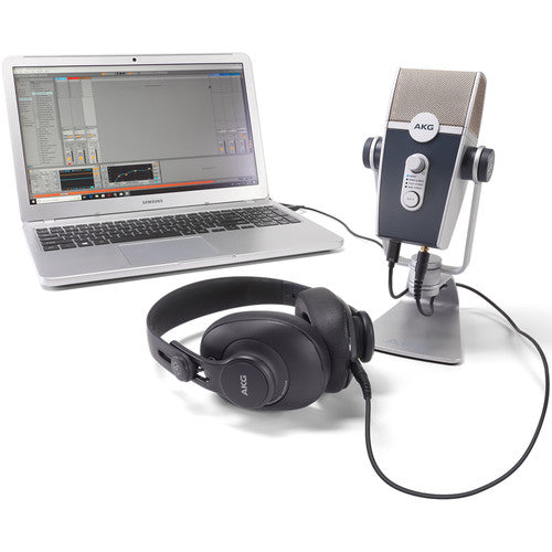 AKG 5122010-00 Podcaster Essentials Lyra USB Microphone and AKG K371 Headphones