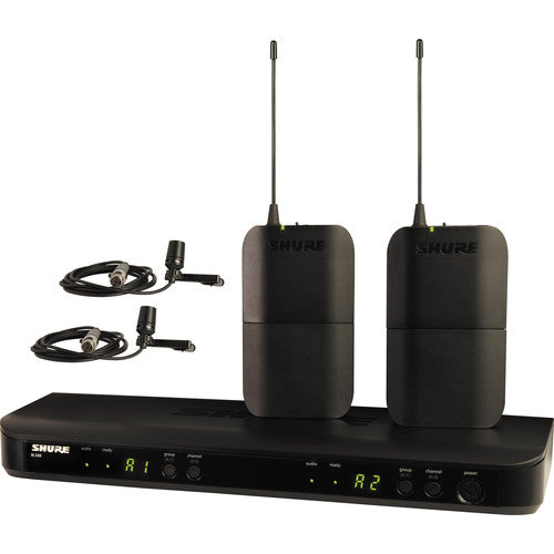Shure BLX188/CVL Dual-Channel Wireless Cardioid Lavalier Microphone System (J11: 596 to 616 MHz)