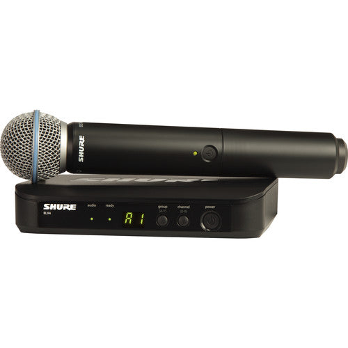Shure BLX24/B58 Wireless Handheld Microphone System with Beta 58A Capsule (J11: 596 to 616 MHz)
