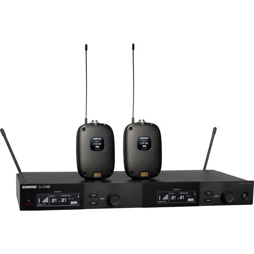Shure SLXD14D Dual-Channel Digital Wireless Bodypack System with No Mics (G58: 470 to 514 MHz)