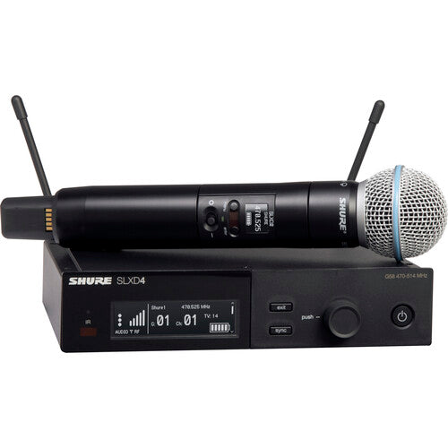 Shure SLXD24/B58 Digital Wireless Handheld Microphone System with Beta 58A Capsule (J52: 558 to 602 + 614 to 616 MHz)