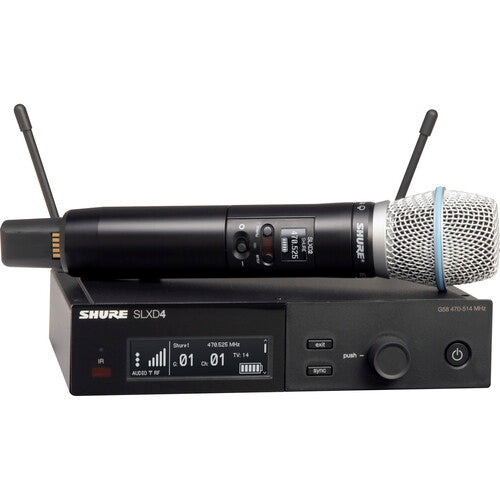 Shure SLXD24/B87A Digital Wireless Handheld Microphone System with Beta 87A Capsule (H55: 514 to 558 MHz)