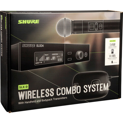 Shure SLXD124/85 Digital Wireless Combo Microphone System (J52: 558 to 602 and 614 to 616 MHz)