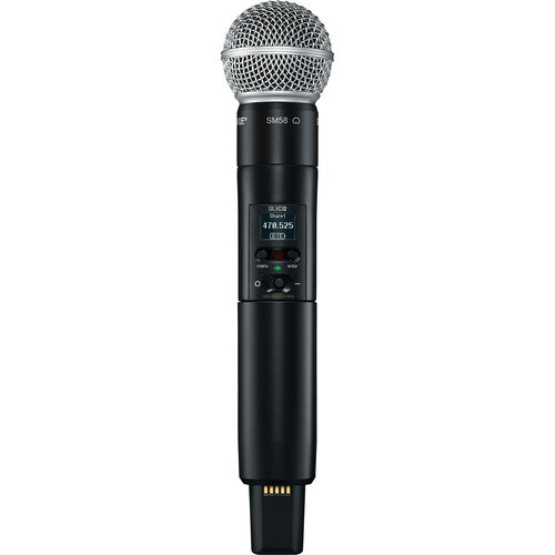 Shure SLXD24D/SM58 Dual-Channel Digital Wireless Handheld Microphone System with SM58 Capsules (J52: 558 to 602 + 614 to 616 MHz)