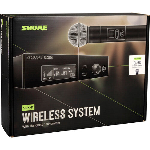 Shure SLXD24/SM58 Digital Wireless Handheld Microphone System with SM58 Capsule (H55: 514 to 558 MHz)