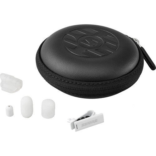 Shure DL4 DuraPlex Omnidirectional Miniature Lavalier Microphone for Bodypack Transmitters (White, 3-Pin LEMO)